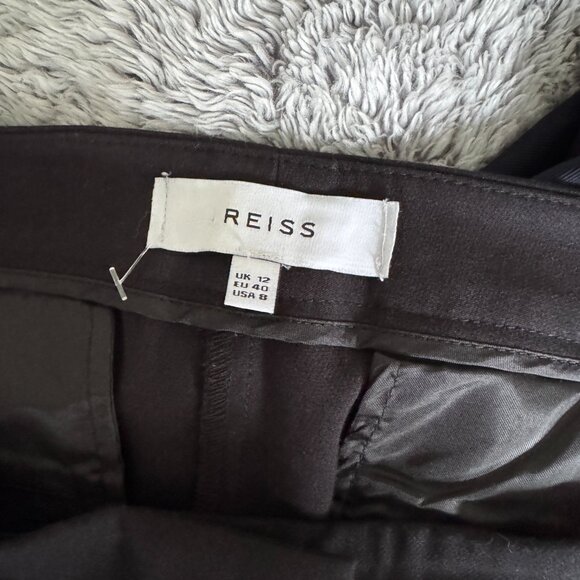 Reiss | NWOT Skinny Ankle Length Pull On Dress Pants Work Trousers Black Size 8 - Picture 9 of 11